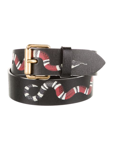 buy gucci king snake leather belt|Men's Black Gucci Signature Leather Belt .